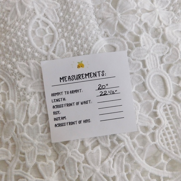 Anthropologie JAMES COVIELLO White Martigues Lace Shell Tank Top Linen Medium - Picture 14 of 14